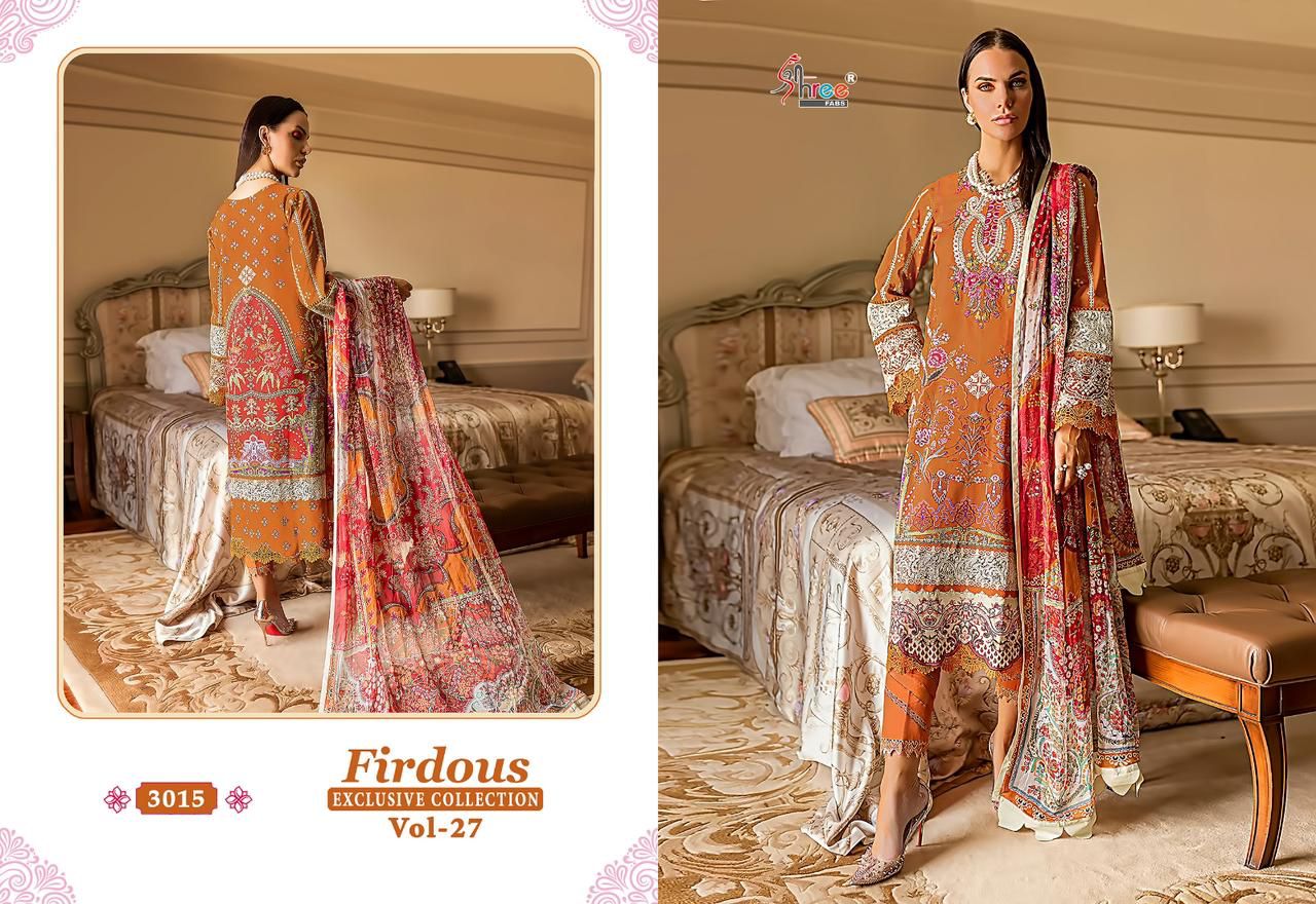 Firdous Exclusive Collection Vol 27 By Shree Pakistani Suits Catalog